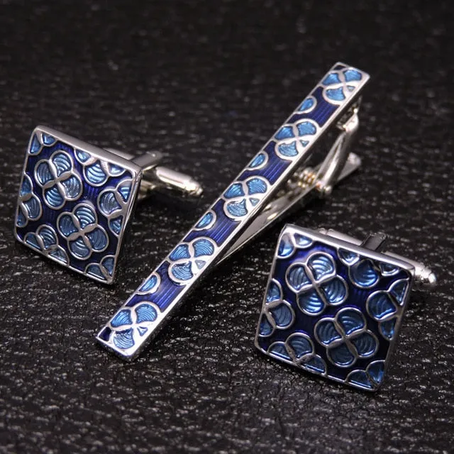 Classic Cufflinks and Tie Clip