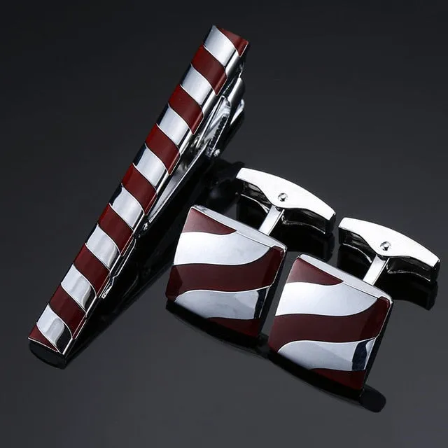 Classic Cufflinks and Tie Clip