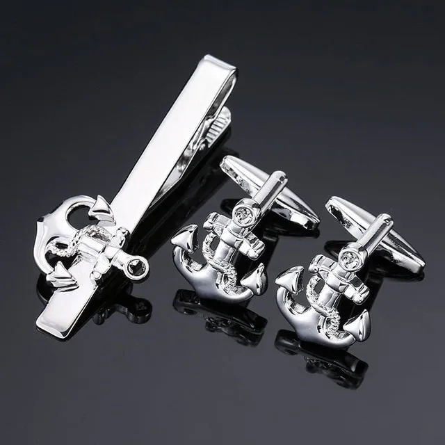 Classic Cufflinks and Tie Clip