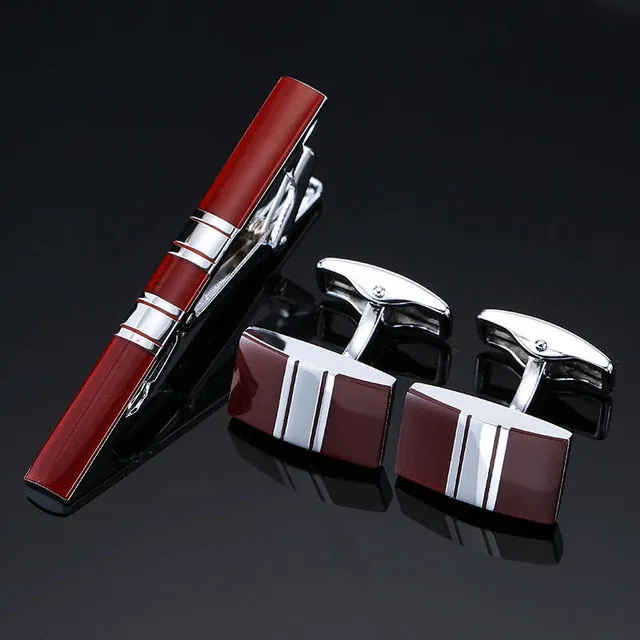 Classic Cufflinks and Tie Clip
