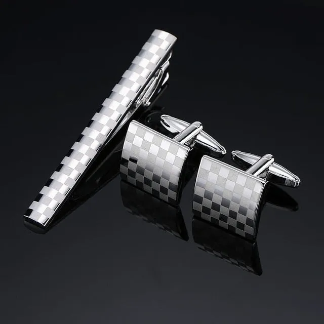 Classic Cufflinks and Tie Clip