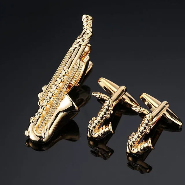 Classic Cufflinks and Tie Clip