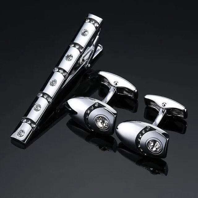 Classic Cufflinks and Tie Clip