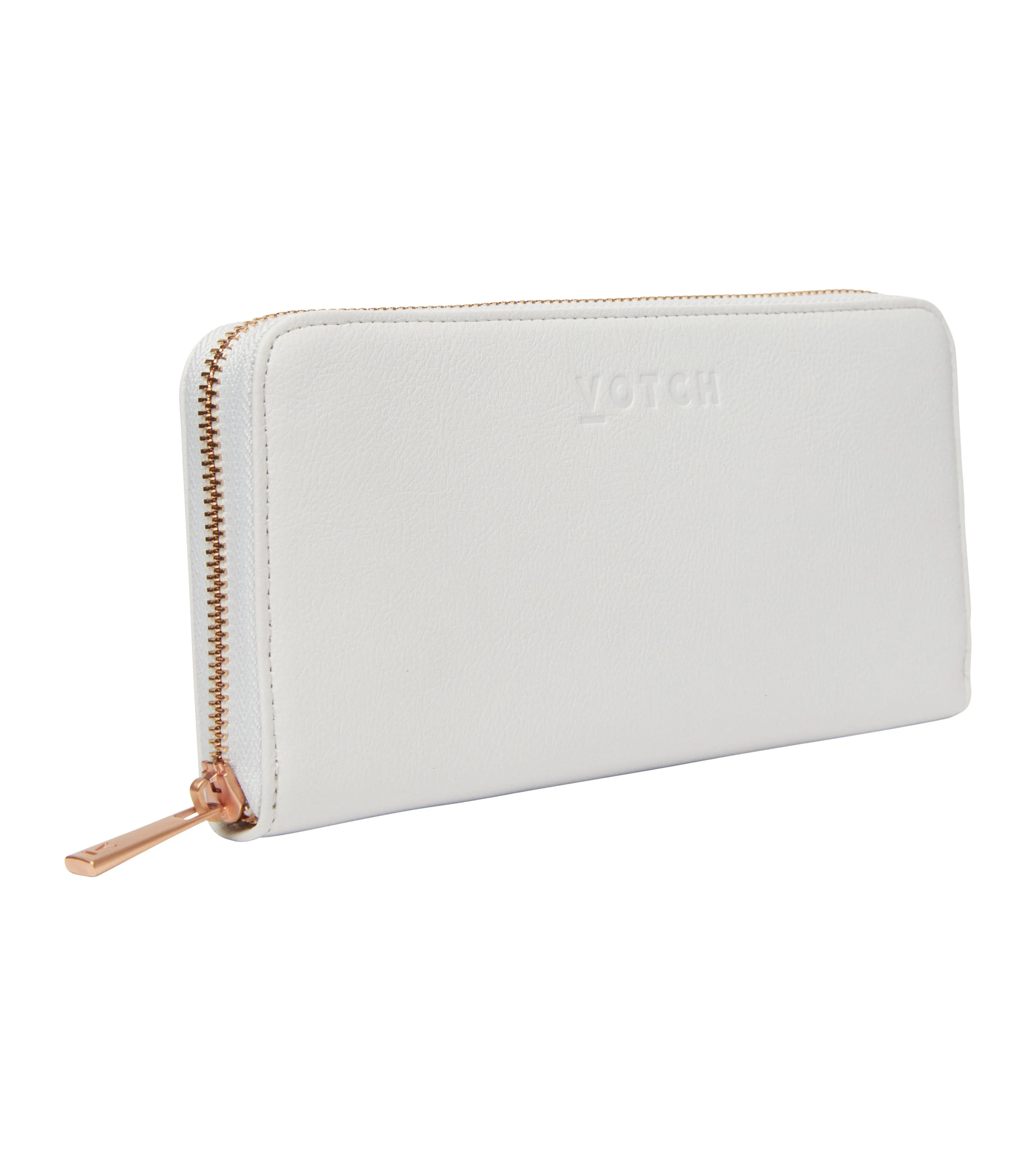 Classic Essentials Apple Leather Vegan Purse | Light Grey