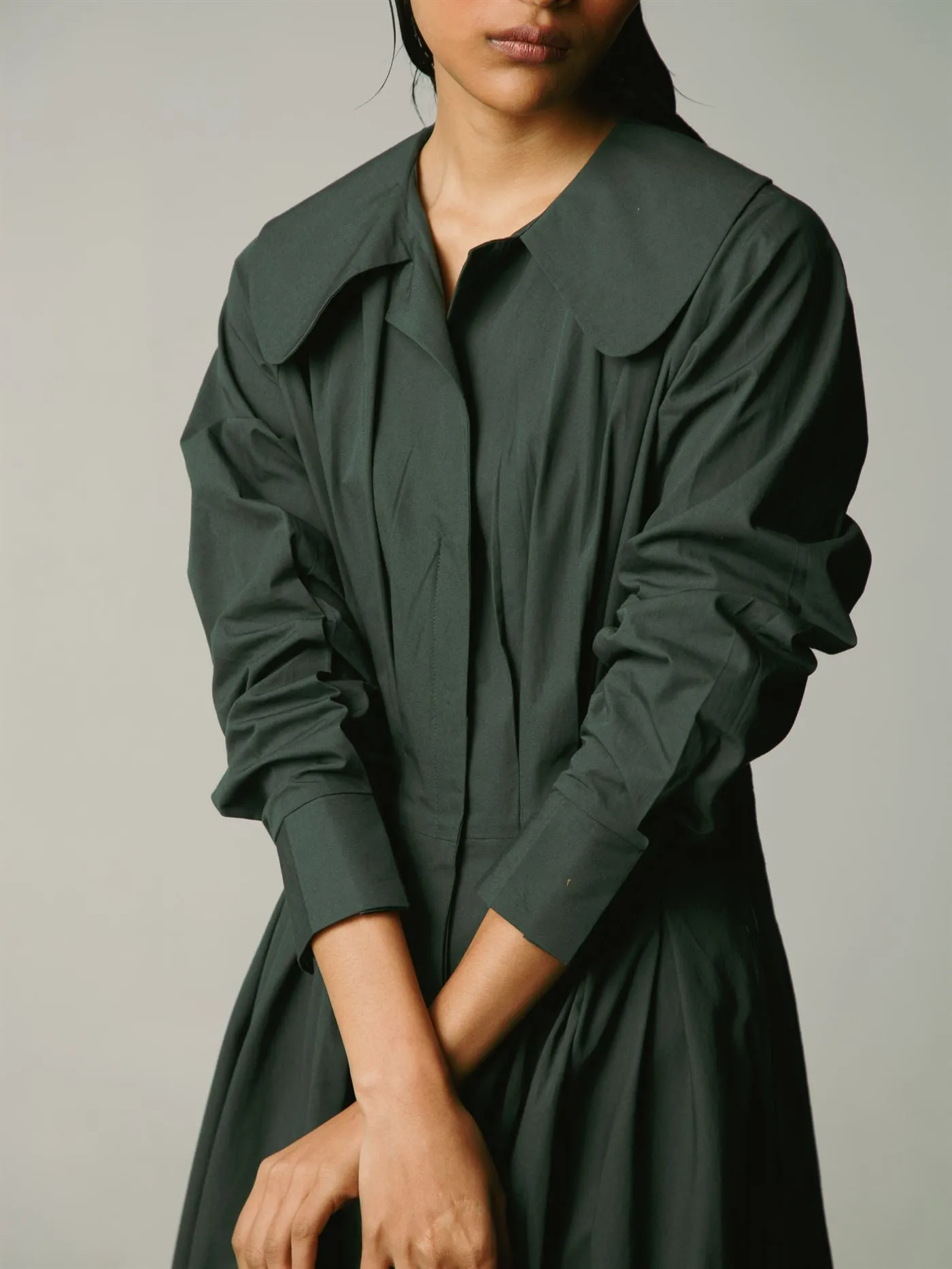CORD   I   Rimini Diana Dress Dress Cotton Dark Green W21-DD-DG