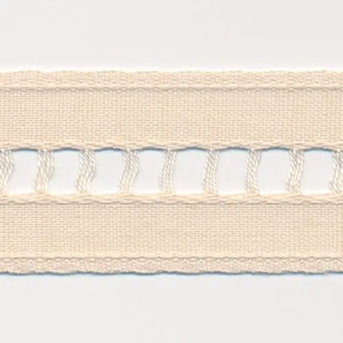 Cotton Ladder Ribbon #07 Crystal Gray