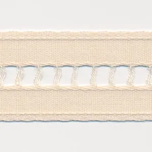 Cotton Ladder Ribbon #07 Crystal Gray