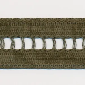 Cotton Ladder Ribbon #136 Rifle Green