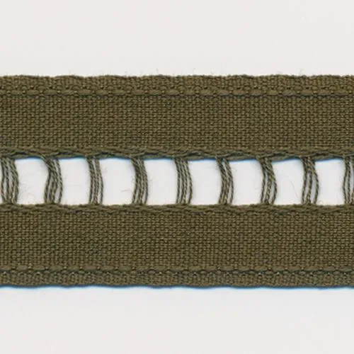 Cotton Ladder Ribbon #136 Rifle Green