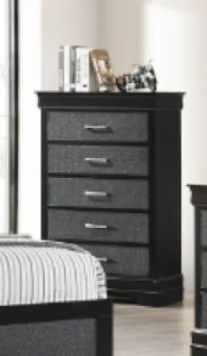 Crown Mark Amalia Chest in Black B6918-4