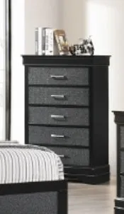 Crown Mark Amalia Chest in Black B6918-4