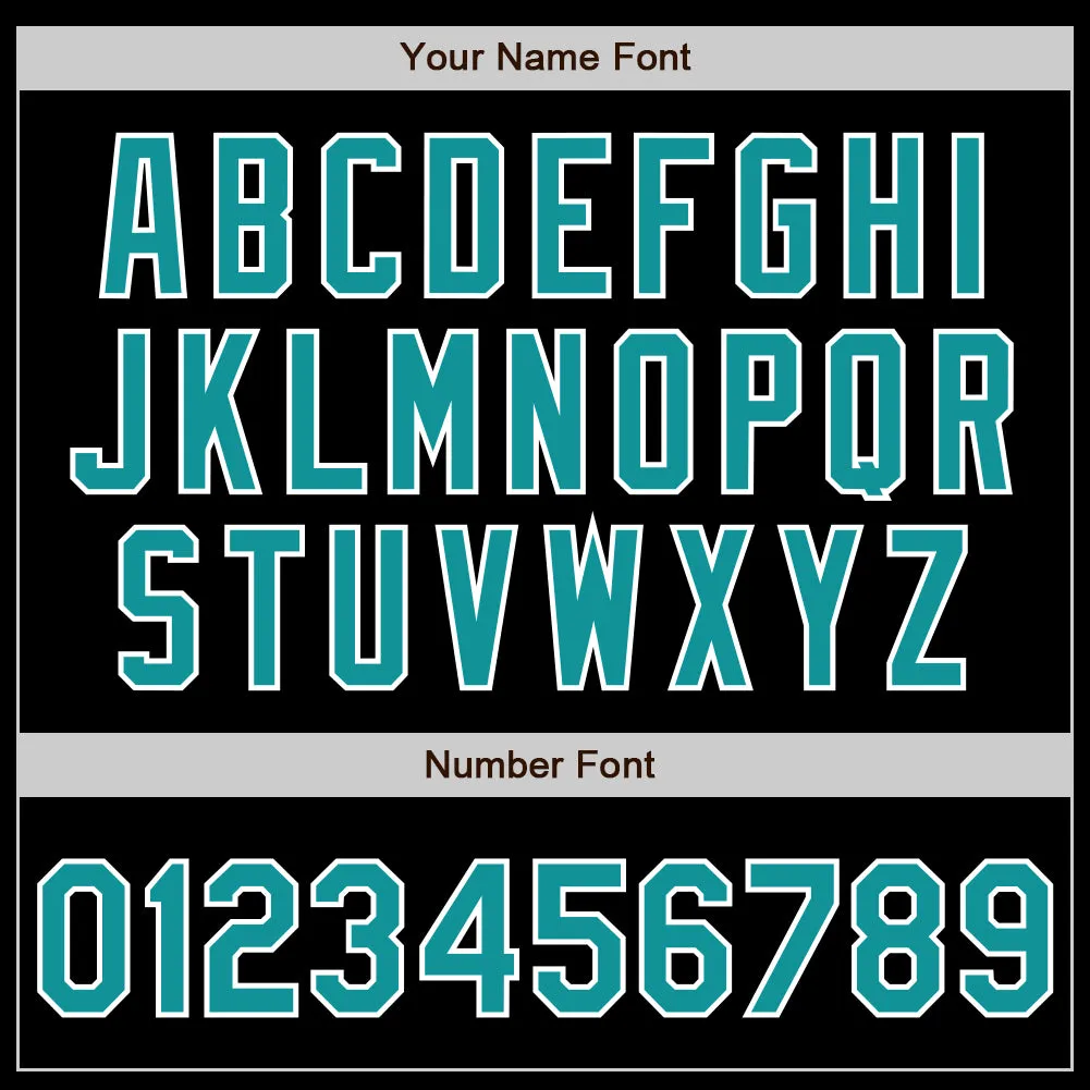 Custom Black Teal-Orange Authentic Split Fashion Baseball Jersey