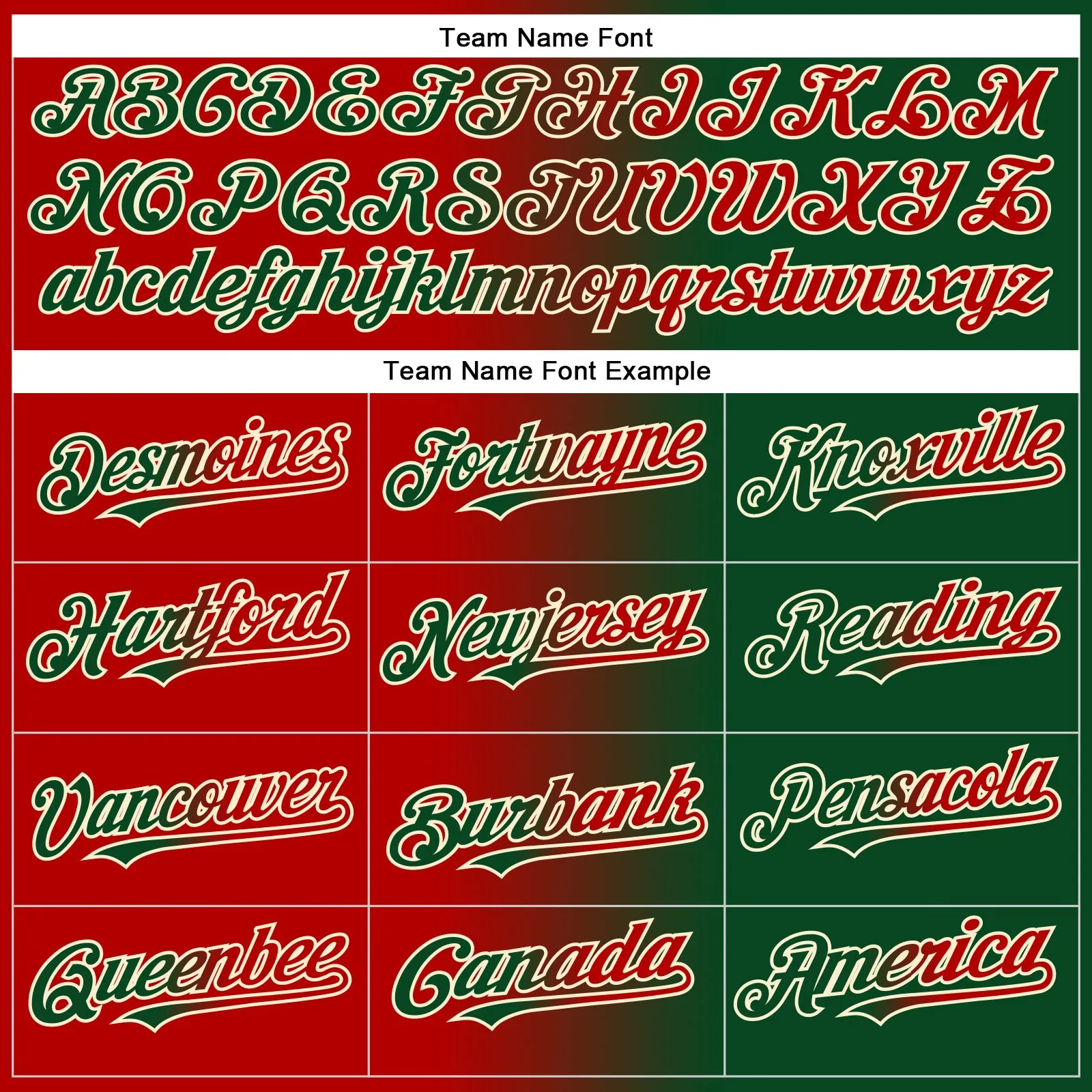 Custom Green Red-Cream Authentic Gradient Fashion Baseball Jersey
