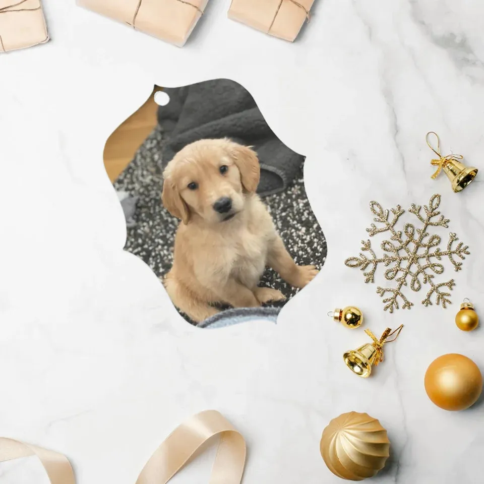Custom Metal Photo Ornament