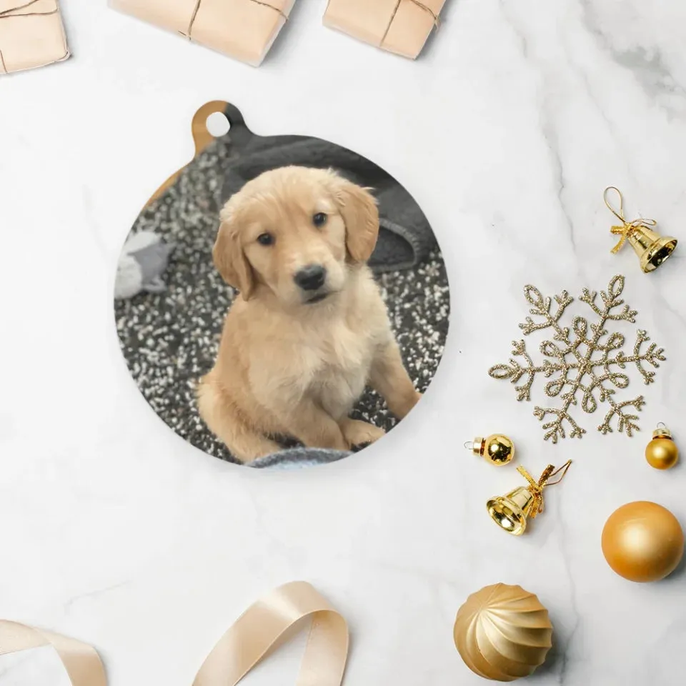 Custom Metal Photo Ornament