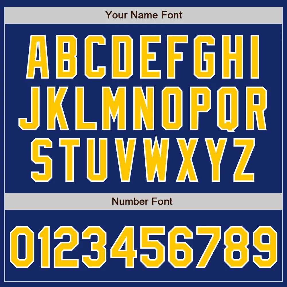 Custom Royal Gold-Light Blue Authentic Split Fashion Baseball Jersey