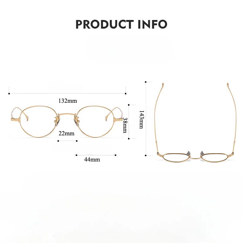 Dakir Titanium Vintage Oval Eyeglasses Frames