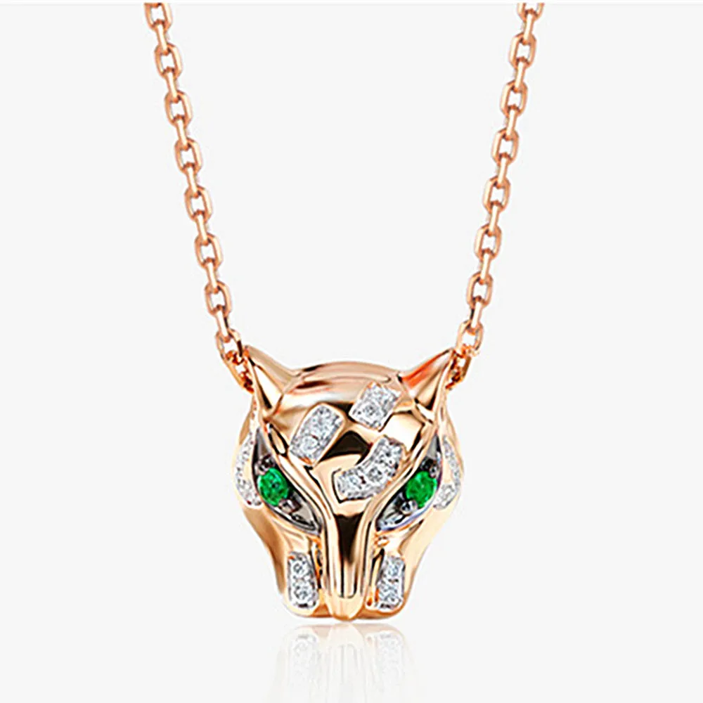 Diamond Panther Pendant Necklace