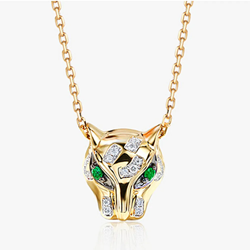 Diamond Panther Pendant Necklace