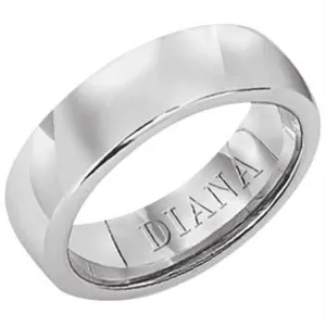 Diana 6MM Wedding Band in 18K White Gold