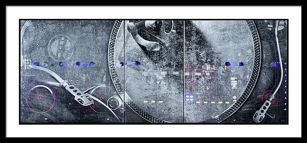 Dj Vision Mix - Framed Print