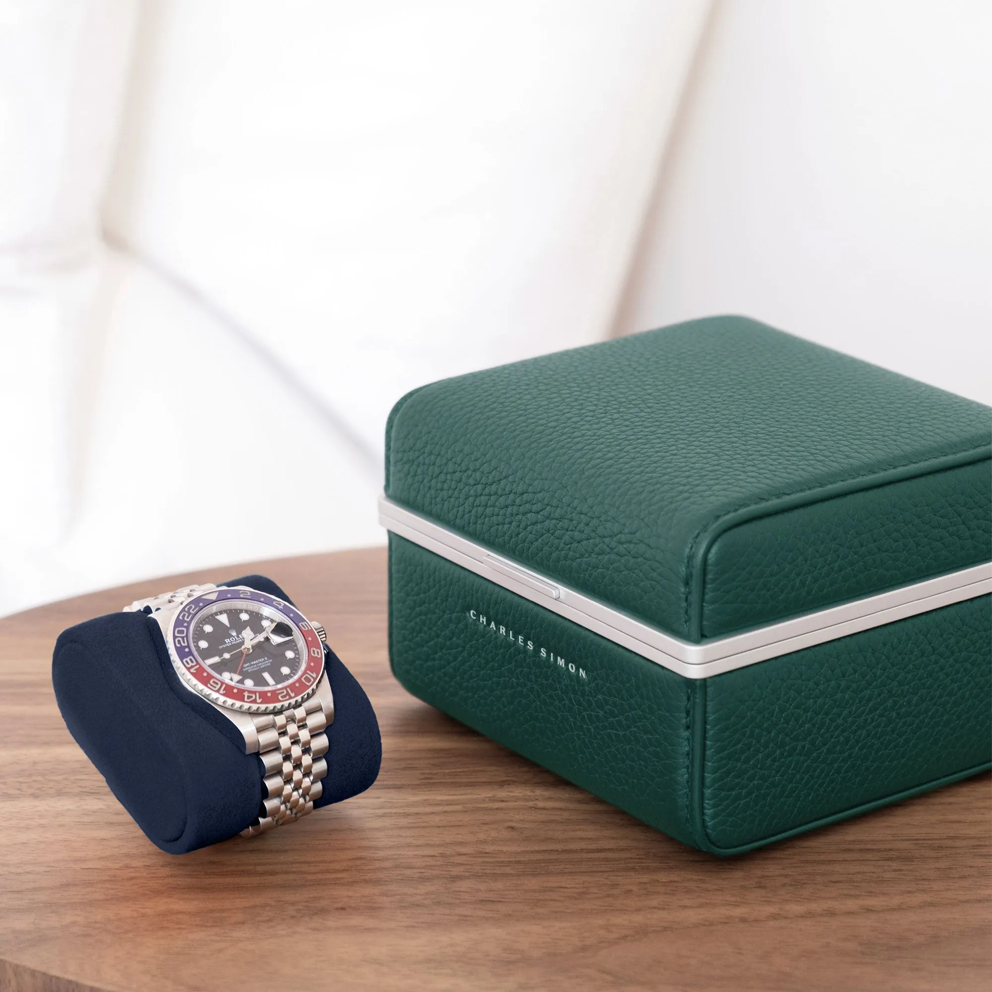 EATON 1 WATCH CASE - EMERALD / GREY