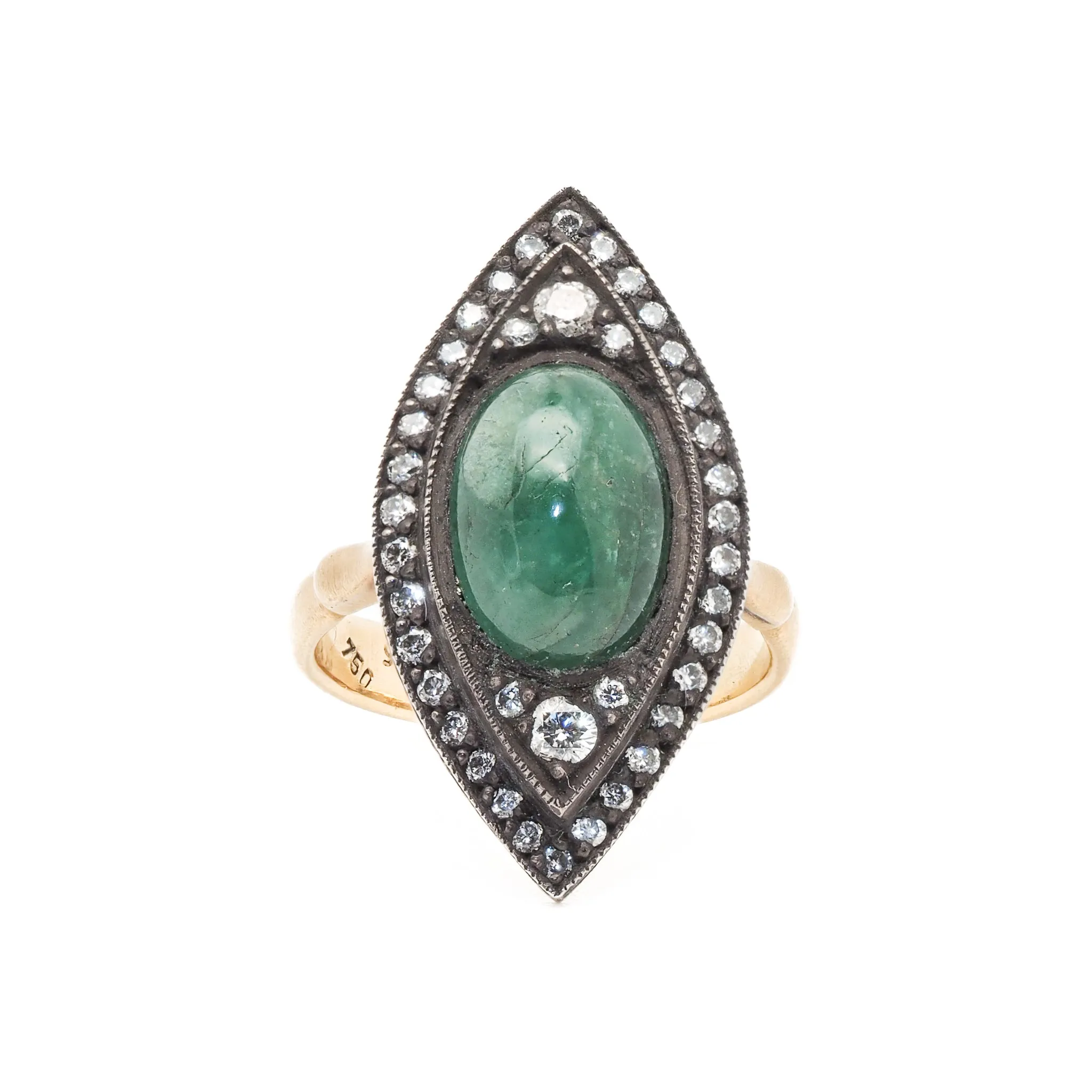 Emerald & Diamond Eye Ring