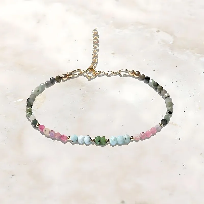 Emerald and Larimar Luxury Bracelet *Final Sale*