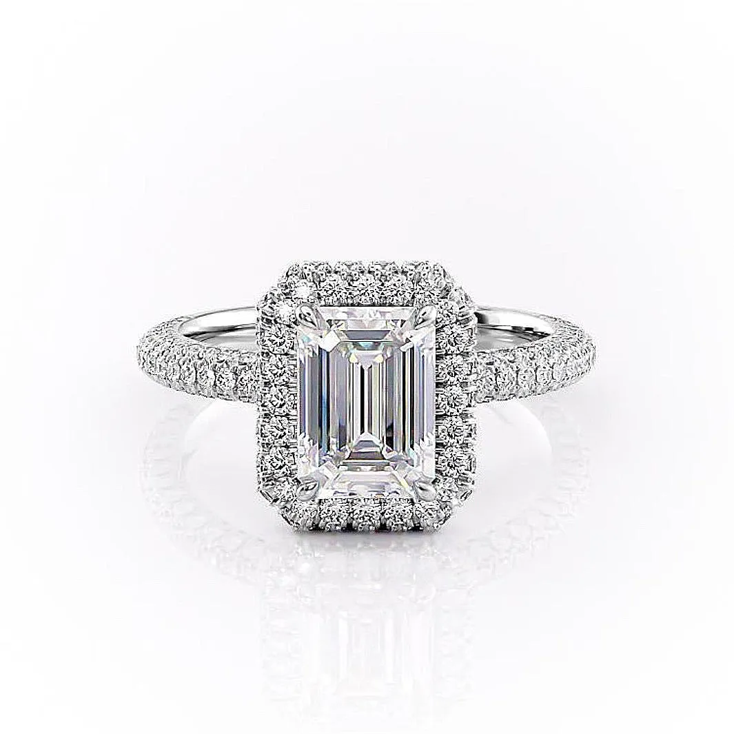 Emerald Cut Moissanite Full Set