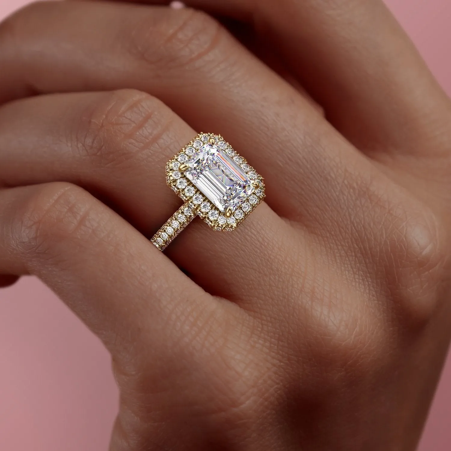 Emerald Cut Moissanite Full Set