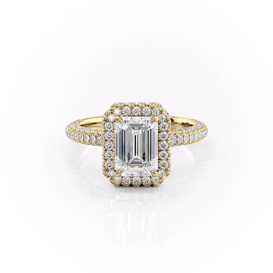 Emerald Cut Moissanite Full Set