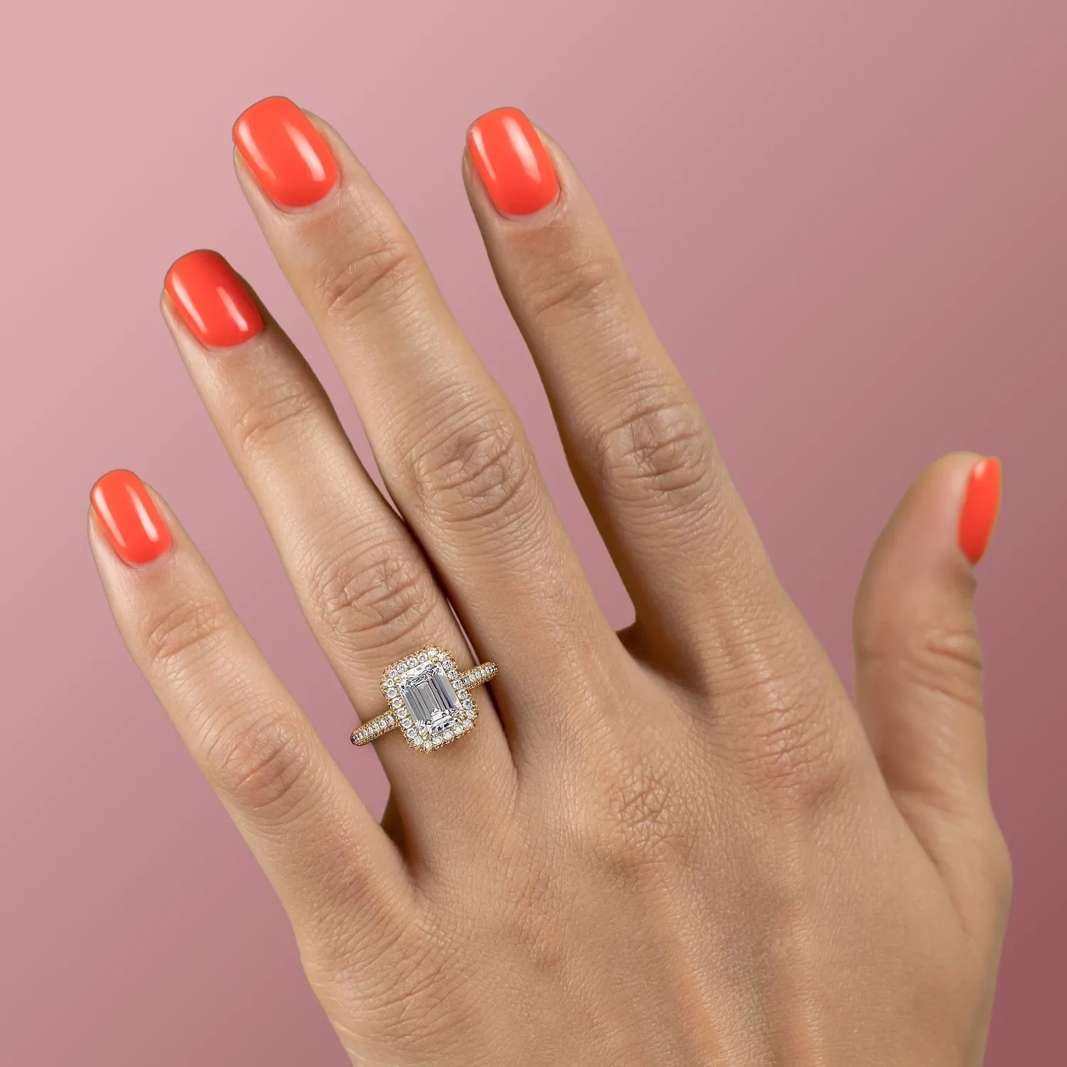 Emerald Cut Moissanite Full Set