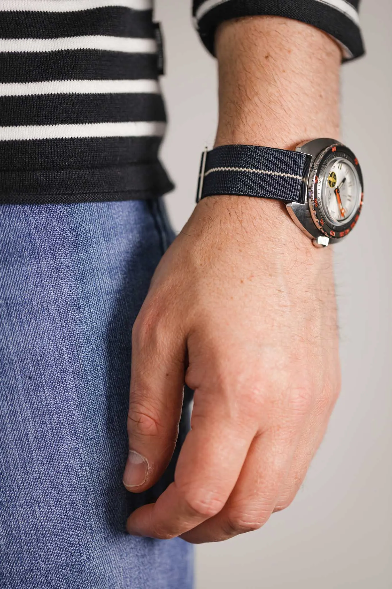 Erika's Originals TRIDENT MN™ Strap with SAND Centerline - BRUSHED Hardware