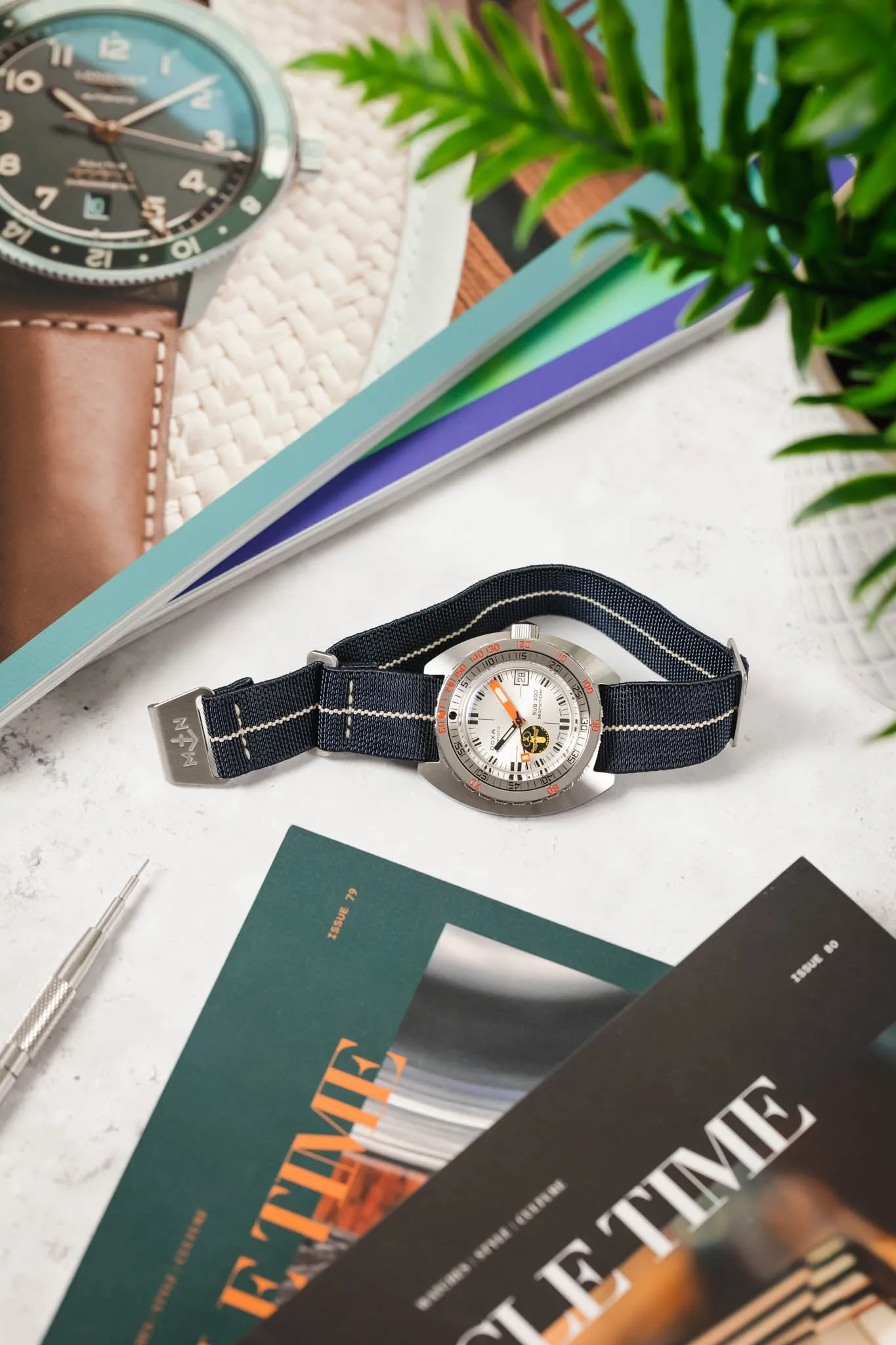 Erika's Originals TRIDENT MN™ Strap with SAND Centerline - BRUSHED Hardware