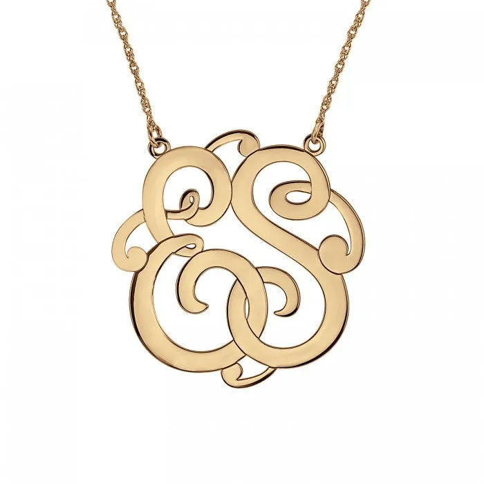 Fink's 25mm Custom Classic Two Initial Monogram Necklace