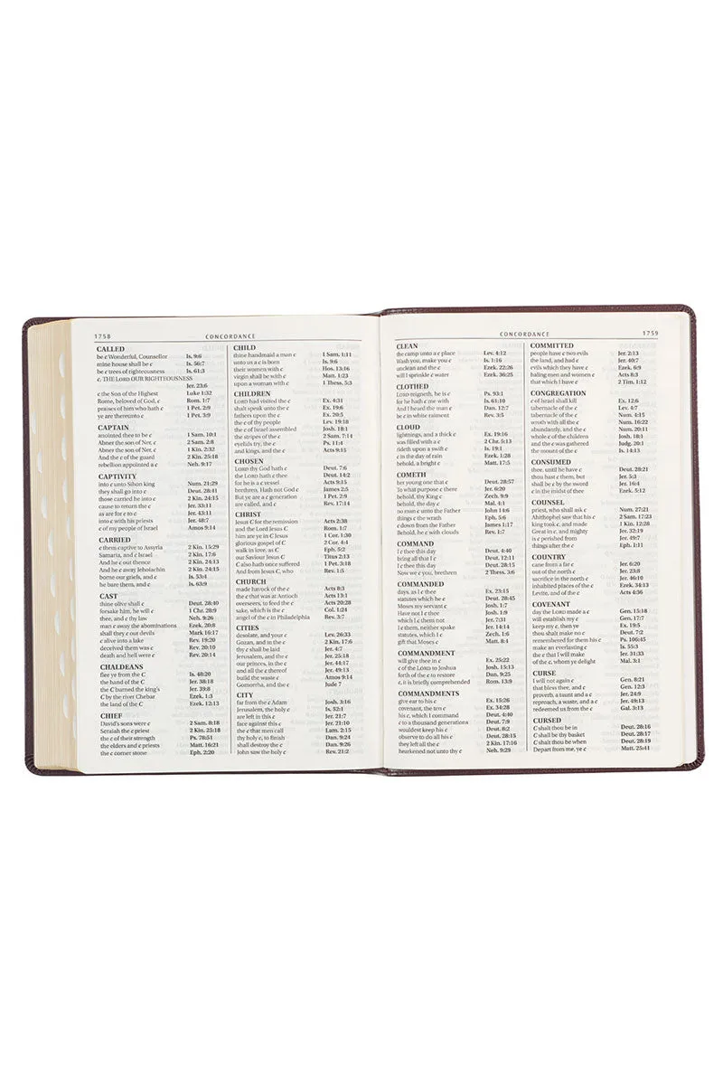 Framed Burgundy Faux Leather Super Giant Print KJV Bible