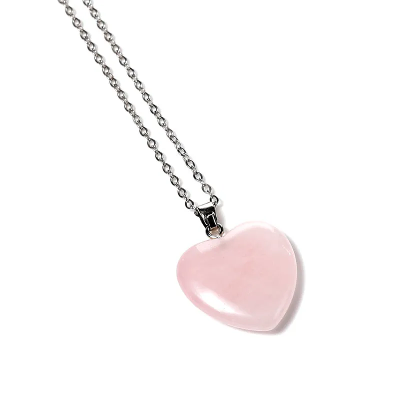 Gemstone Pendant - 6 Interchangeable Heart Shaped Pendants