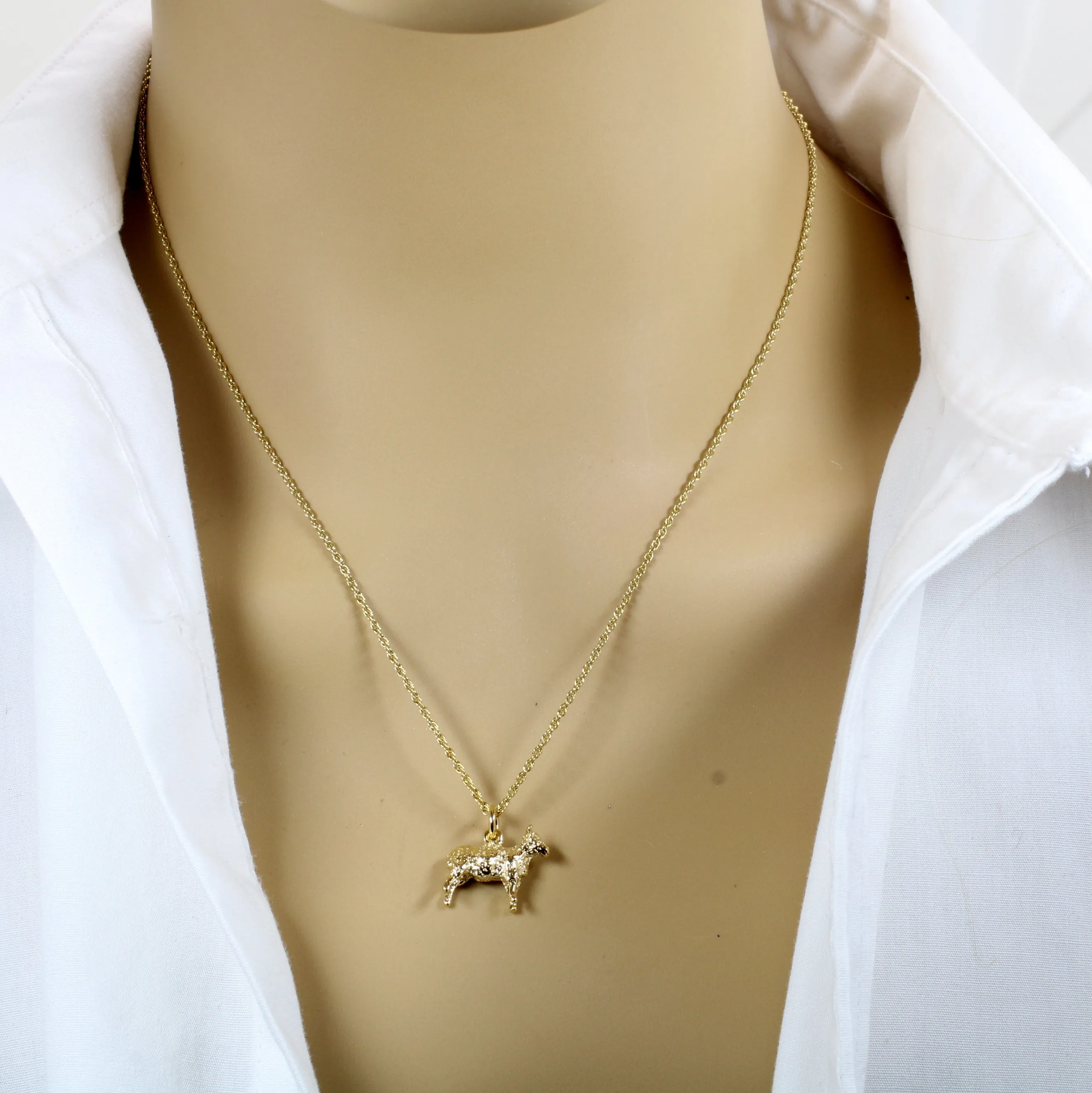Gold Sheep Necklace made in 14kt Gold Vermeil For Farmgirl