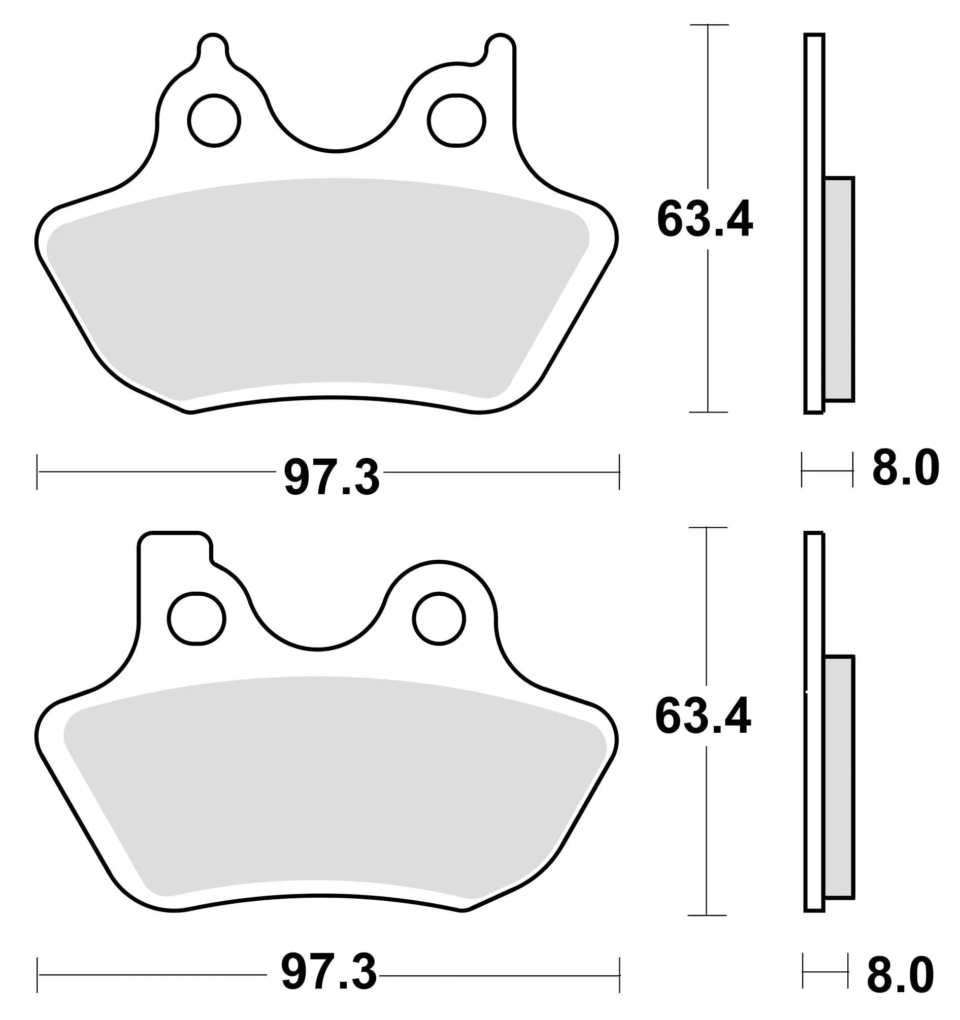 HARLEY D. FLHTCU ELECTRA GLIDE ULTRA CLASSIC|1584|2007 - 2008 >FRONT - BOTH