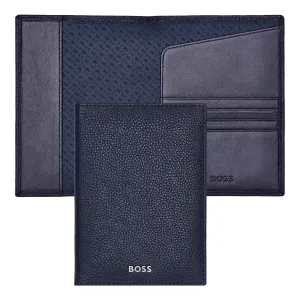 HUGO BOSS HLP416N-Passport holder Classic Grained Navy