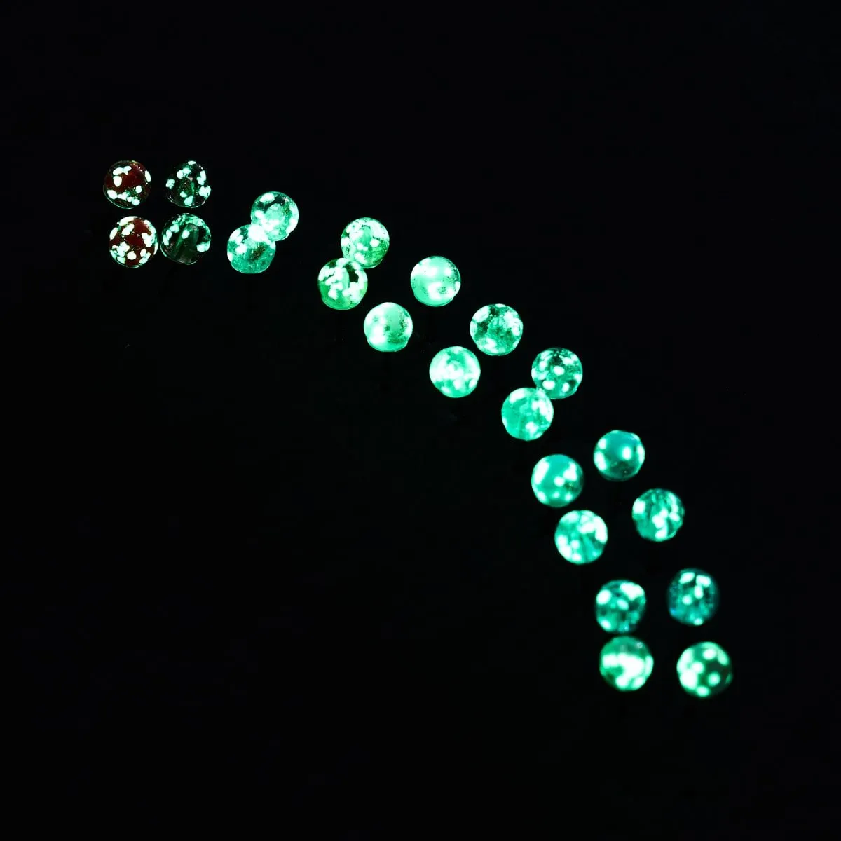 Indigo | .925 Sterling Silver | Mini Firefly Glass Stud Earrings