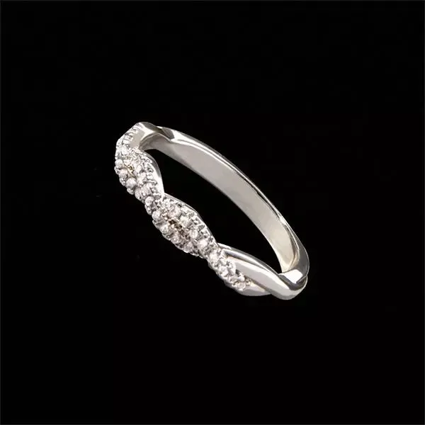 Ladies Silver Braided Ring Size 7