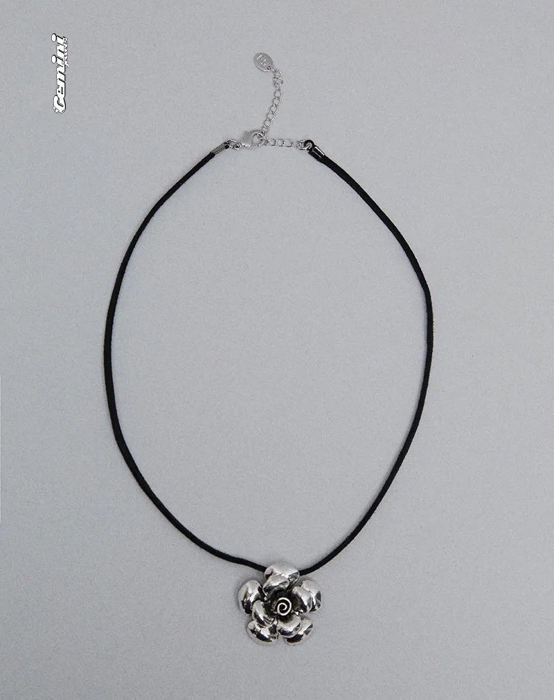 Lana Cord Rose Necklace by Gemini Jewels