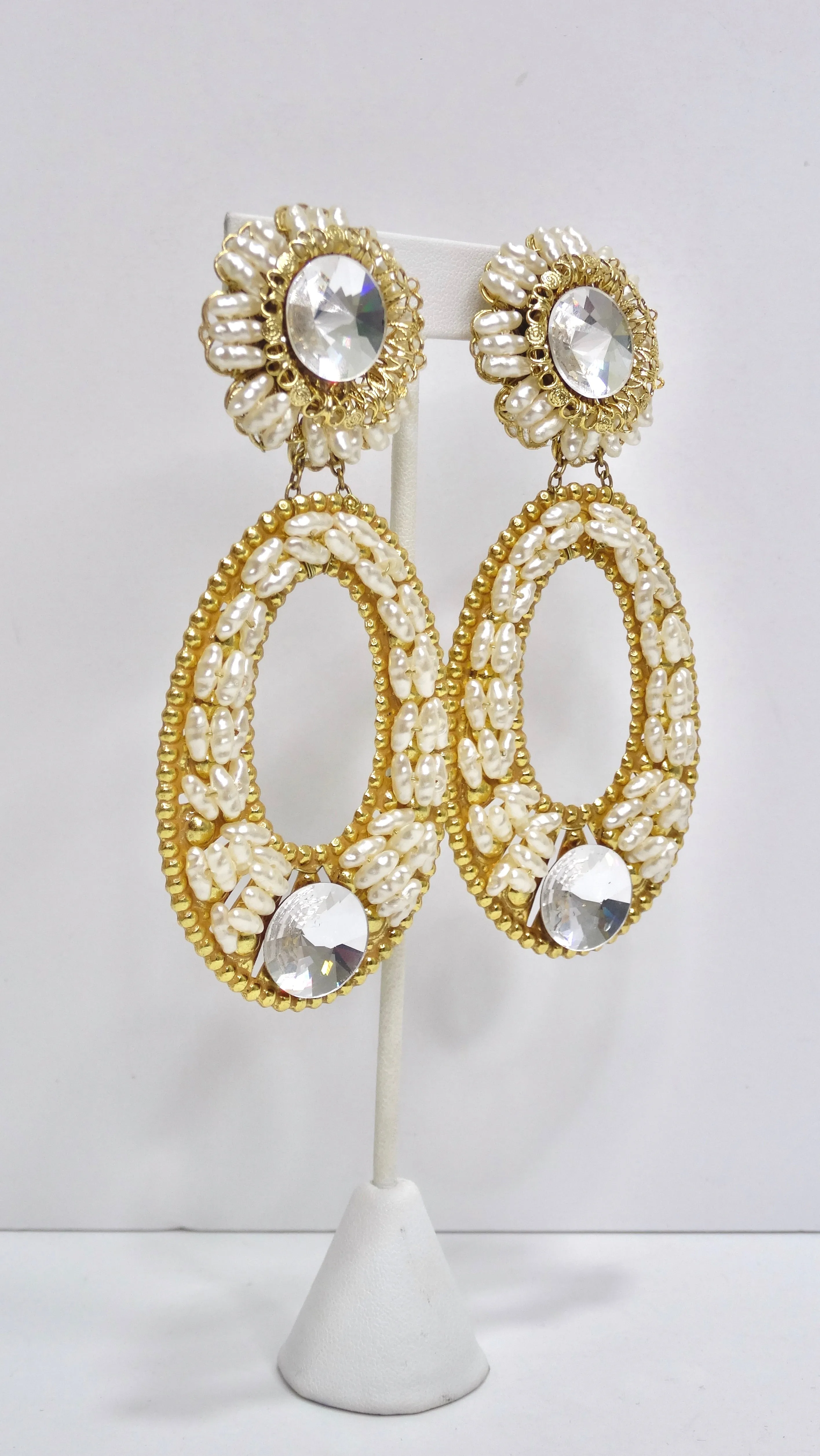 Lawrence Vrba Beaded Statement Earrings