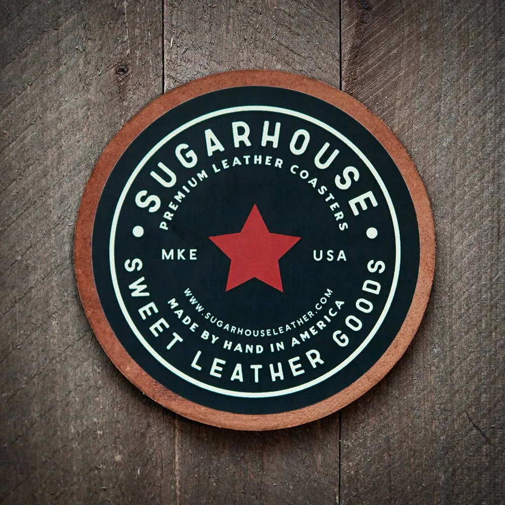 Leather Coaster: Texas