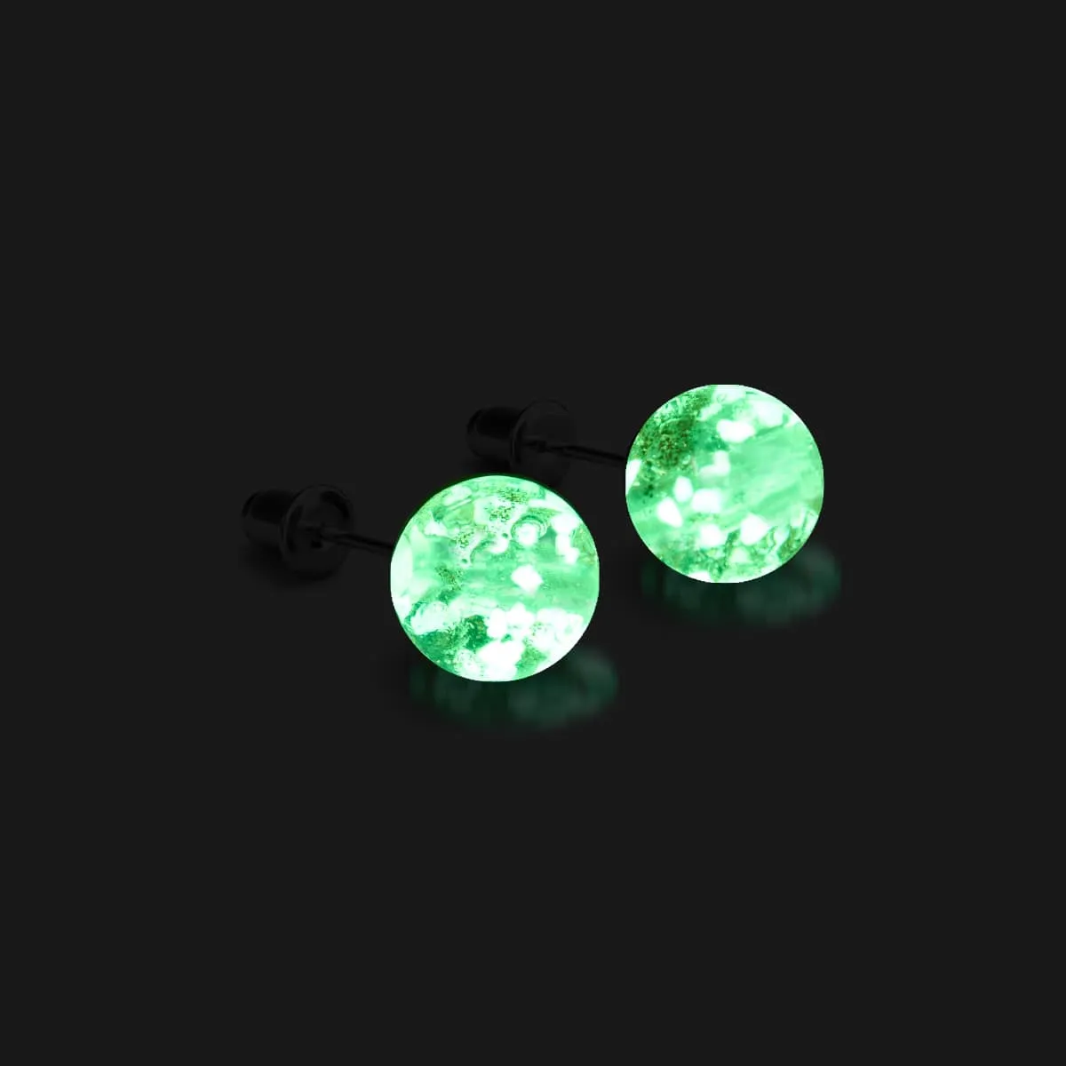 Lilac | .925 Sterling Silver | Firefly Glass Stud Earrings