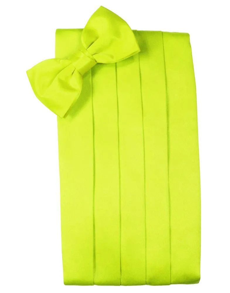 Lime Luxury Satin Cummerbund