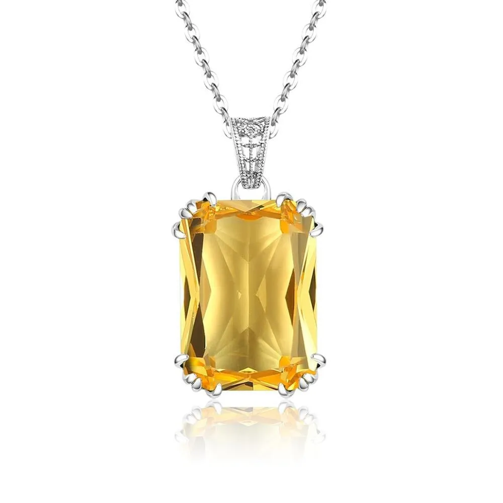 Made Citrine pendant Necklace