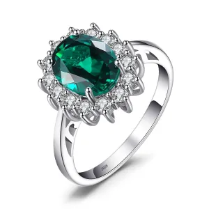 Made Emerald Engagement Ring
