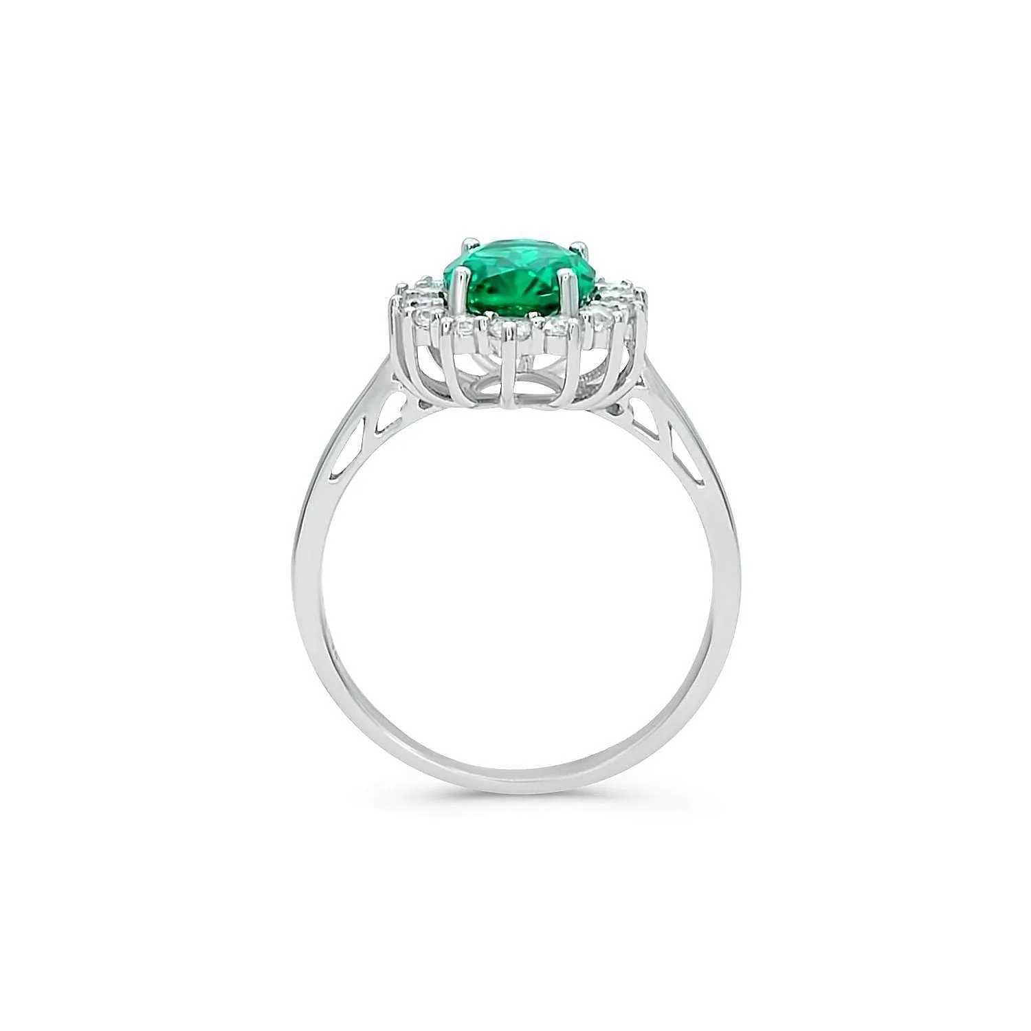 Made Emerald Engagement Ring